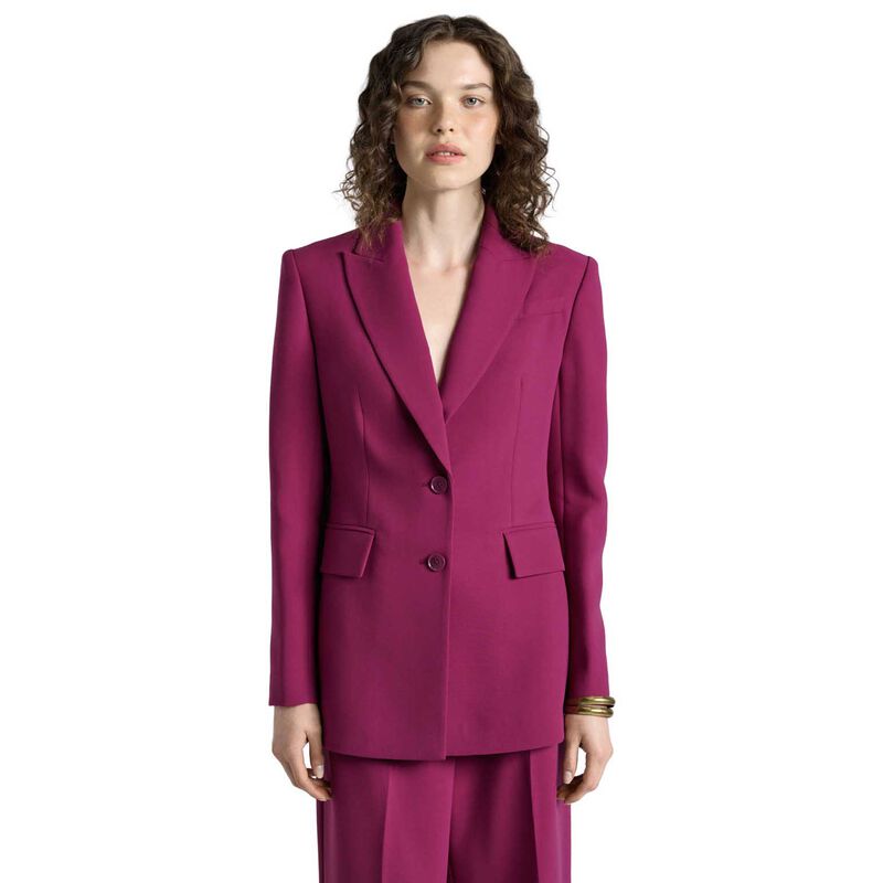 Cue Magenta Double Weave Tailored Blazer image number 0
